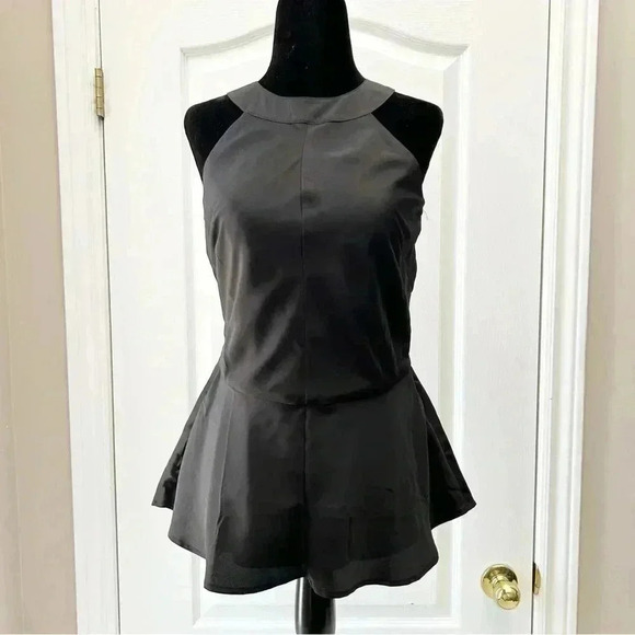 Ricki’s Blouse Sleeveless Peplum Halter Neckline Flowy Top Black Size 0/XS NWT - Picture 14 of 14
